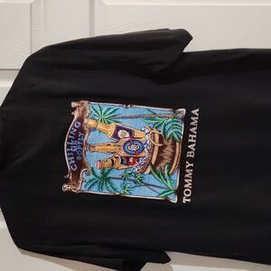 Tommy Bahama Black T-Shirt with Tropical Beer Graphic